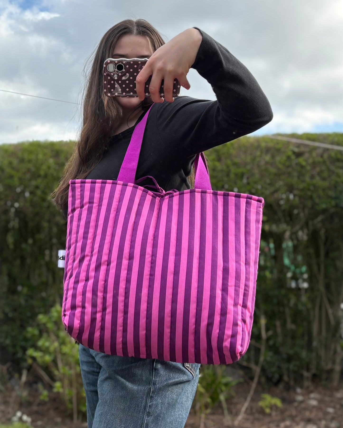 Tote: Candy Stripe