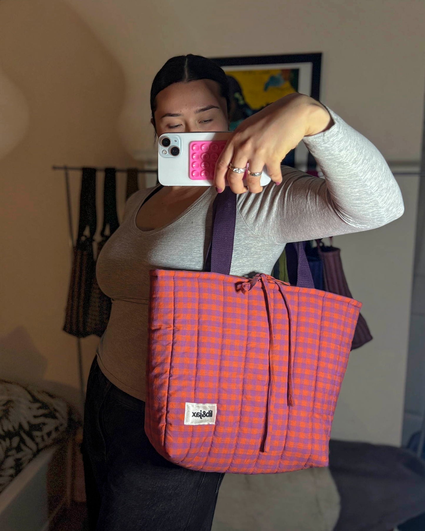 Coral & Lavender Tote