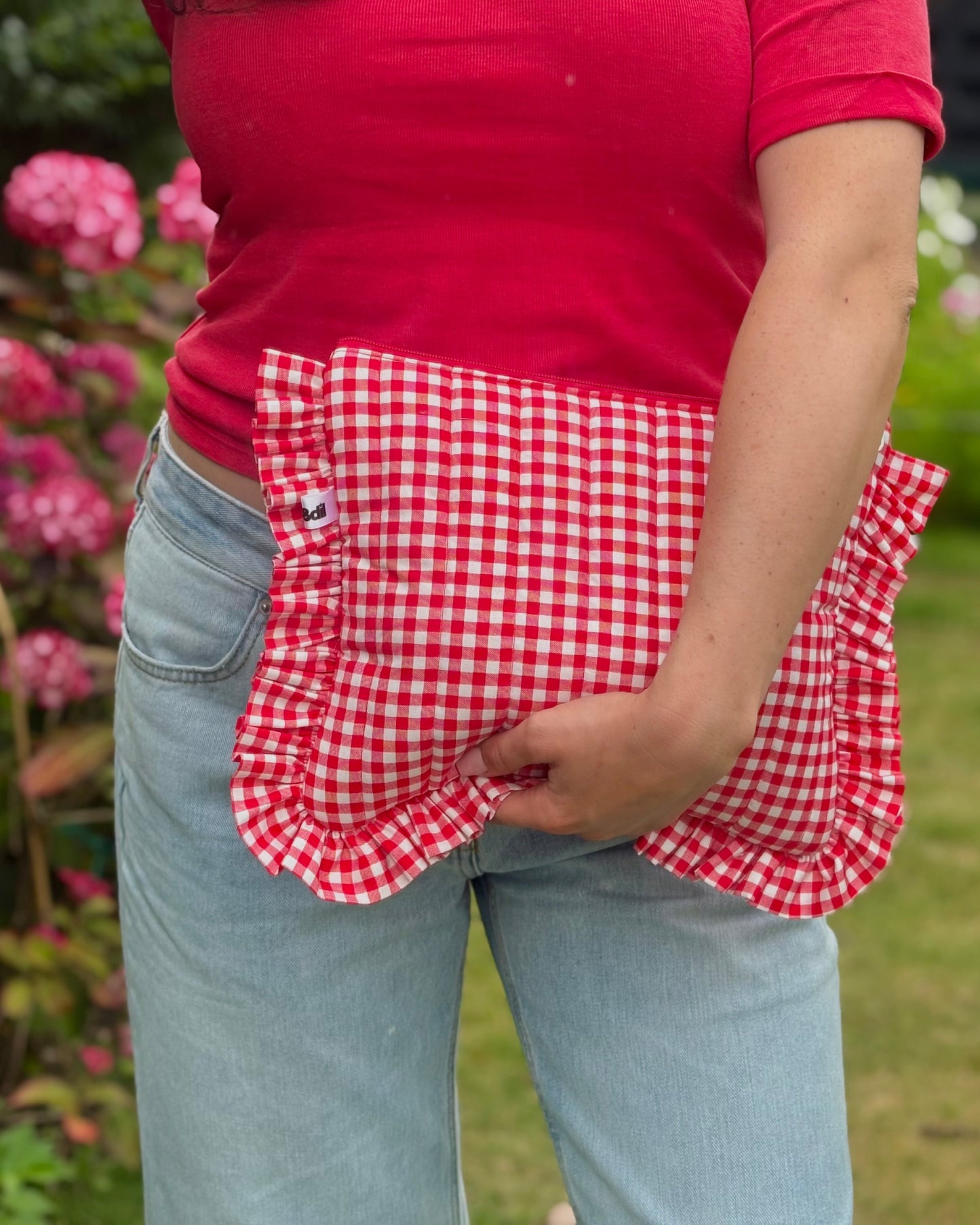 11” Frilly: Red Gingham