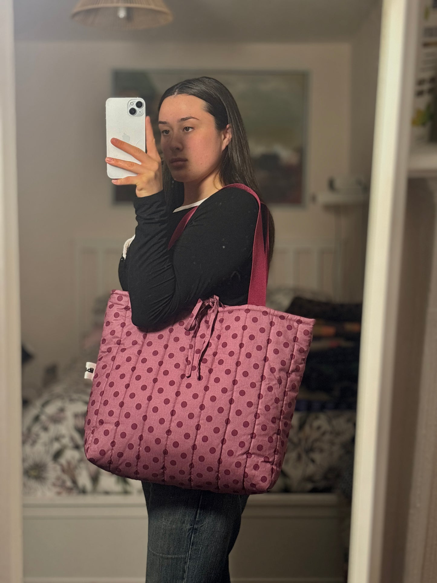 Tote: Plum Polka