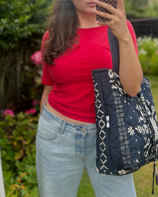 Tote: Navy Bandana