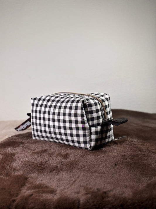 Cosmetic Bag: Little Black Gingham