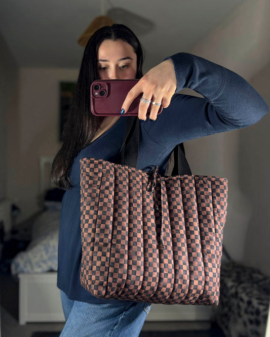 Copper & Black Dice Tote