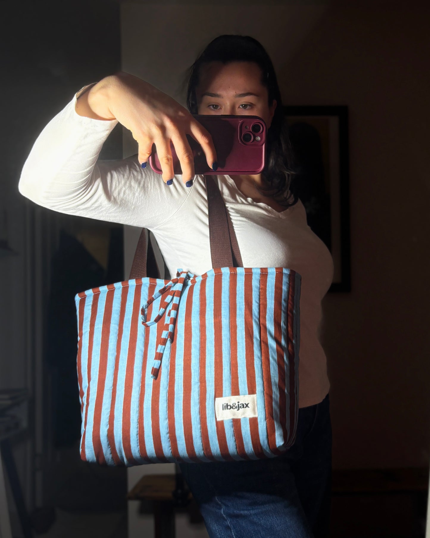 Aubergine & Sky Tote